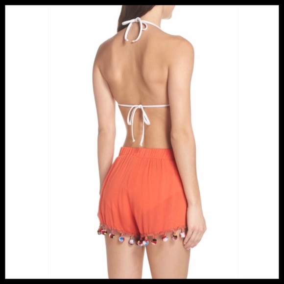 SURF GYPSY FRUIT PUNCH POMPOM COVER UP SHORTS - Picture 3 of 3